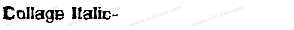 Collage Italic字体转换